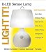 Light It! By Fulcrum, LED Wireless Motion Sensor Table Lamp, Wireless, Battery Operated, White
