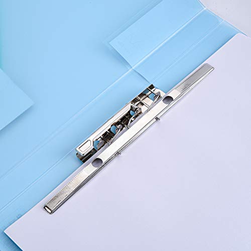 Single Strong Clips File Folder Set, A4 Size Colored PVC Punchless