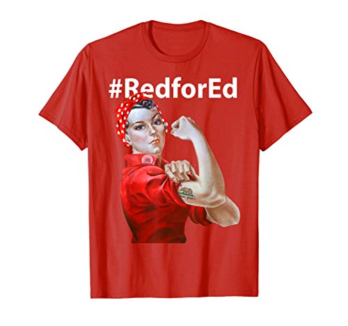 Red For Ed California Rosie The Riveter T Shirt