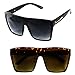 ShadyVEU - Big XL Large Square Trapezoid Shape Oversized Fashion Sunglasses