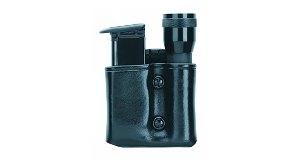 Gould& Goodrich Flashlight/Magazine Pouch Combo, Black, Right Hand - For Glock 17/19/20 & B860-4