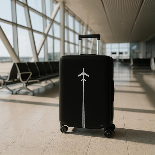 T Tersely Travel Luggage Cover Spandex Suitcase Protector Washable Baggage Covers (for 48cm/18"-80cm/30" luggage) Premium Elasticated Luggage Protector -Go Travel (H748, M（58cm/22"-63cm/24"）)