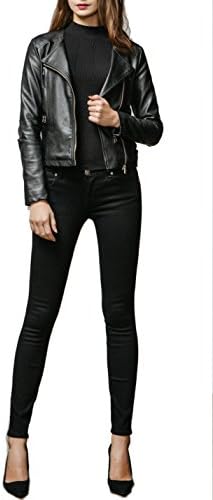 Kate Lux Women's Winter High-Stretch Skinny Jeans With Warm Fleece Lining (30, Black)