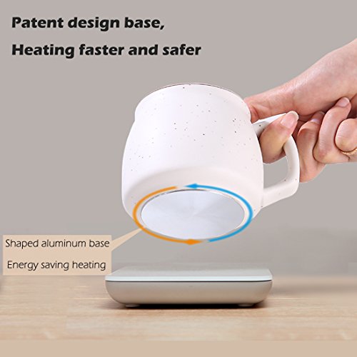 Longwei Coffee Mug Warmer, Auto Shut Off Cup Warmer Electric Coffee Heater Plate Beverage Warmer for Office/Home (Up to 131℉/55℃) g