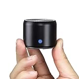 [Travel Case Packed] EWA A106 Portable Bluetooth Speaker with Custom Bass Radiator, Brief Design, Perfect Mini Speaker for Shower, Room, Bike, Car- Black