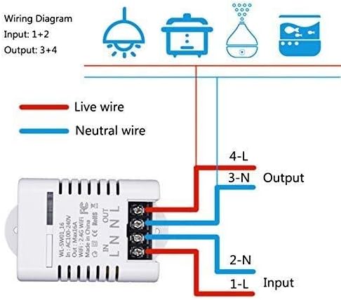 HYY YY 2 4G WiFi Smart Switch Rel 16A Tuya Smart Life App Control remoto compatible con Alexa Ifttt Home
