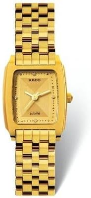 Amazon Com Rado Diastar Jubil E Women S Classic Watch Gold Plated Stainless Steel 4 Diamonds Yellow Dial Everything Else