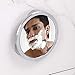 iDesign Gia Metal Suction Shower Shaving Mirror for Bathroom, Vanity, Bathtub, Wall, 5.75