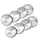 Polished Stainless Steel Storage Mason Jar Lids Caps with Silicone Seals (8Pack, Regular Mouth), Jar not Include. … …