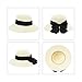 Jogoo Women Sun Beach Hats,Wide Brim Straw Hat,Unique Windproof Strap Design,Fashionable Big Bowknot,UPF 50+.
