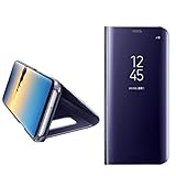 For Samsung Galaxy Note 8, Mchoice Luxury Smart Window Sleep Wake UP Flip Leather Stand Holder Case Cover for Samsung Galaxy Note 8 (Purple)