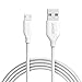 Anker Powerline Micro USB - Charging Cable, with Aramid Fiber and 5000+ Bend Lifespan for Samsung, Nexus, LG, Motorola, Android Smartphones and More (White, 6ft)