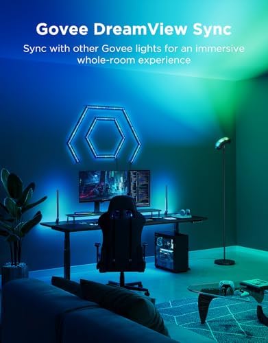 Candeeiro de pé LED Torchiere, candeeiro RGBWWIC com controlo de 3 zonas, compatível com Matter Alexa, 77 cenas e sincronização musical, candeeiro preto de 170 cm para sala, quarto e teto
