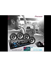 Pioneer MXT  S3166BT Receptor de medios digitales + (4) Paquete de altavoces de 6.5 "y 2 vías con Pandora Premium Trial