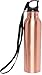 Mindful Design Pure Copper Polished Water Bottle - Leak-Proof Solid Copper Vessel for Ayurvedic Health Benefits (31 oz)