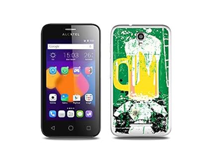 etuo Handyhülle für Alcatel One Touch PIXI First - Hülle, Silikon, Gummi Schutzhülle - Maßkrug