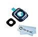 EShine Back Rear Camera Glass Lens Cover Ring Replacement + Adhesive for Samsung Galaxy S6 G920 (ALL CARRIERS) + Cloth (Blue)