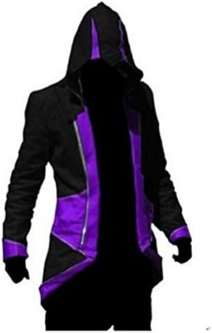 QualityBuyNow Cosplay Costume Hoodie/Jacket/Coat,Black Purple,Men XL