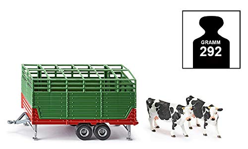 siku 2875, Viehanhänger inkl. 2 Holstein-Kühen, 1:32, Metall/Kunststoff, Grün, Viele Funktionen – Bild 6