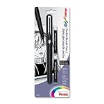 Pentel Arts Pocket Brush Pen, Includes 2 Black Ink Refills (GFKP3BPA)