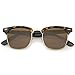 zeroUV - Polarized Lens Classic Half Frame Horn Rimmed Sunglasses 50mm (Tortoise-Gold / Brown Polarized)