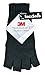 Mens 3M Thinsulate 40 gram Thermal Insulated Black Knit Winter Fingerless Gloves (Large / X-Large)