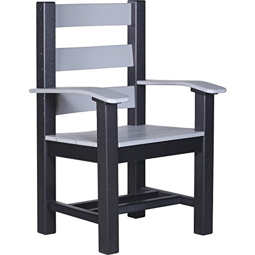 LuxCraft Recycled Plastic 4\' x 6\' Contemporary Table Set with 4 Regular Chairs & 2 Captain Chai