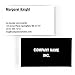 Buttonsmith Custom Basic Black Premium Printed Business Cards - 3.5