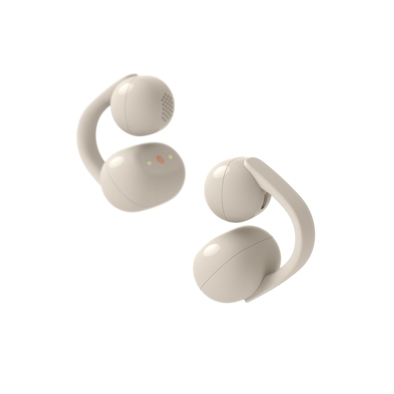 Sony LinkBuds Clip cuffie open-ear, design a clip confortevole, 3 modalità di ascolto, IPX4, chiamate nitide, batteria fino a 37 ore, assistente vocale AI, controllo touch, iOS e Android – Greige