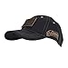 VooDoo Tactical 20-9352064000 Classic Cap with Removable Flag Patch, Black/Coyote Stitching
