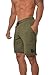 YoungLA Gym Shorts for Men French Terry Cotton Workout Casual Athletic Basketball with Pockets 112 Olive Large