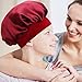 SATINIOR 4 Pieces Soft Satin Sleeping Cap Salon Bonnet Night Sleep Hat Hair Loss Cap (Solid Color Wide Band)