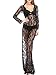 Yomoko Women Sexy Deep V-Neck Lace Maternity Photography Maxi Dress Black
