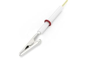 Labasics Electrode Holder, Multi-Functional Electrode Clamps with Detachable Stainless Steel Gator Clip and PTFE Body Electrode Clip for Electrochemical Experiments, 80 mm