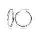 Hoops & Loops Sterling Silver 2mm High Polished Small Round Hoop Earrings