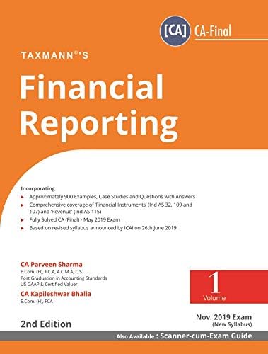 Financial Reporting (Set of 2 Vols.) (CA-Final) (Nov. 2019 Exam-New Syllabus) Paperback – 2019