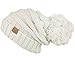 Hatsandscarf CC Exclusives Unisex Oversized Slouchy Beanie with Pom (Ivory)