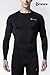 TSLA Men's UPF 50+ Compression Shirts, Cool Dry Long Sleeve Athletic Tops, Sports Baselayer Workout Shirt, Zero Black, Small