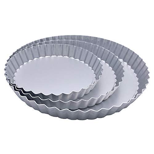 3 Pack(6, 8, 9 inch) Pie Pans Non-Stick Removable Bottom Tart Quiche Pan with Removable Base - Thumbnail 7