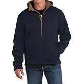 Herberton Men's Comfortable Casual Heavyweight Fleece Lined Zip Hoodie Classic Fashion Pullover Blue L