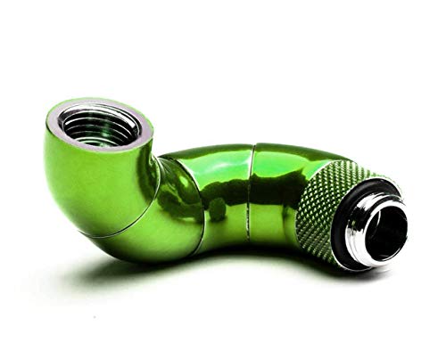 PrimoChill Male to Female G 1/4 180 Degree Triple Rotary Elbow Fitting - Toxic Candy