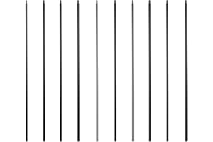 Elecmate Iron Balusters for Staircase Interior, Hollow Straight Stair Spindles, 44" x 1/2", Satin Black, Box of 10