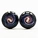 LilMents Milky Way Space Unisex Mens Womens Stainless Steel Stud Earrings (6.5 Millimeters)