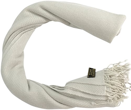 Off White High Grade 100% Cashmere Shawl Scarf Wrap Hand Made from Nepal NEW