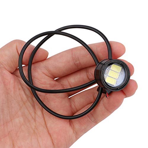 Eagle Eye LED, Yeeco 2PCS DC12V 3W White Daytime Running Lights Bulb, DRL LED Tail Back Fog Light for Car Motorcycle Vehicle - Thumbnail 2