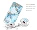 LUOLNH iPhone 8 Plus Case,iPhone 7 Plus Case, Blue and Gold Marble Design Slim Shockproof Flexible Soft Silicone Rubber TPU Bumper Cover Skin Case for iPhone 8 Plus/iPhone 7 Plus …