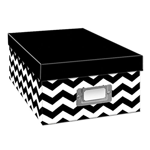 2po heavy-duty photo/video storage box, chevron design