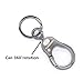 Nument Can 360°rotation Men Metal Keychain (black)