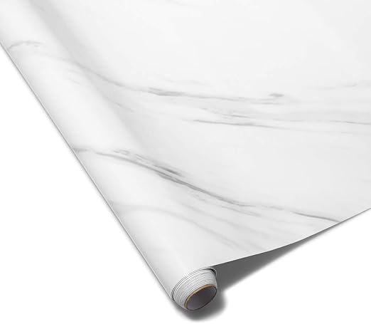 Amazon Homeme 大理石シール 壁紙シール 40x500cm カッティングシート リメイクシート Diy 模様替え 防水 耐熱 防カビ 防汚 高級感 厚手 ジャズ白 壁紙