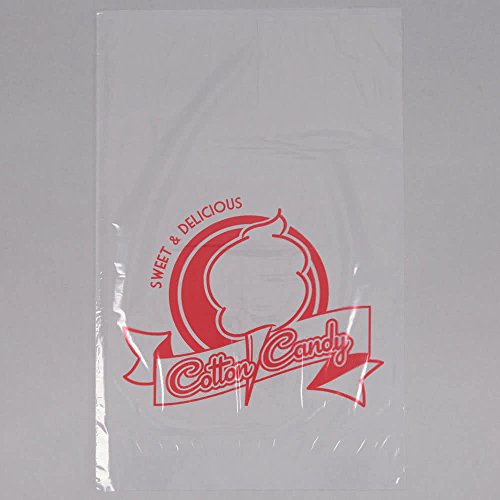 Carnival King 202502504 11 1/2" x 19 1/2" Printed Cotton Candy Bag - 100/Pack